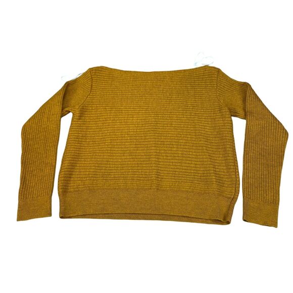 Aritzi Babaton 100% Merino Wool Sweater Womens M Yellow  Ribbed - Picture 10 of 15